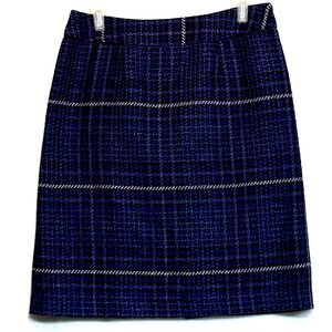 Vintage Chadwicks Purple Plaid Tweed Pencil Skirt,Wool-blend 2P, Y2K Coquette
